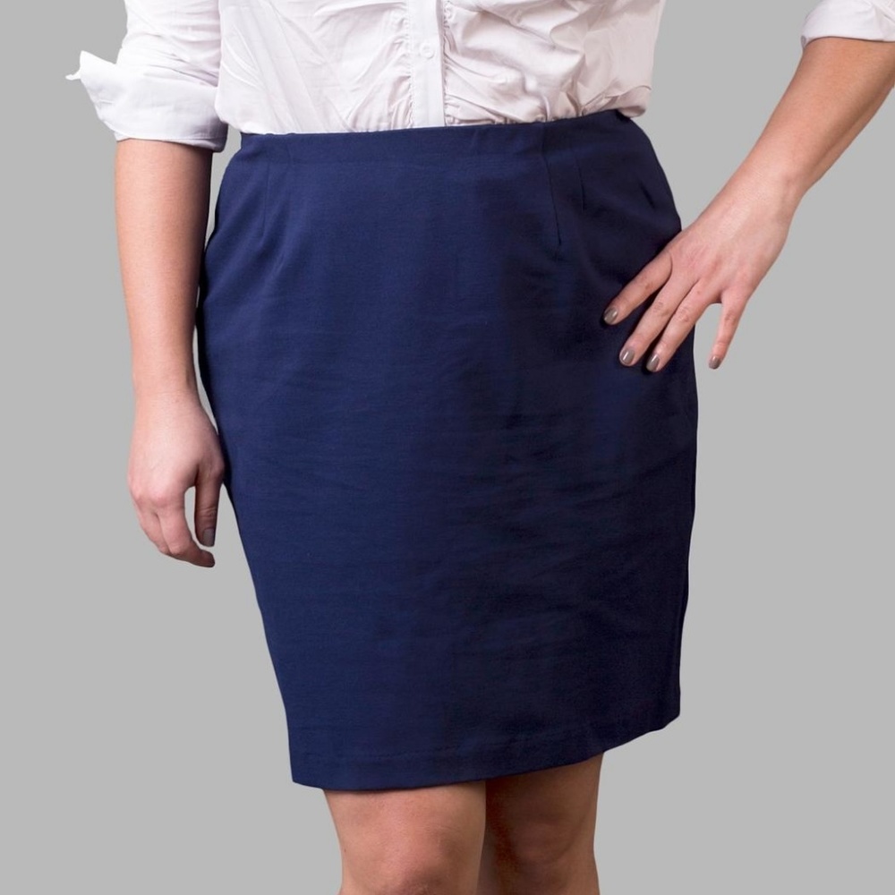 Ponte Pencil Skirt - Navy